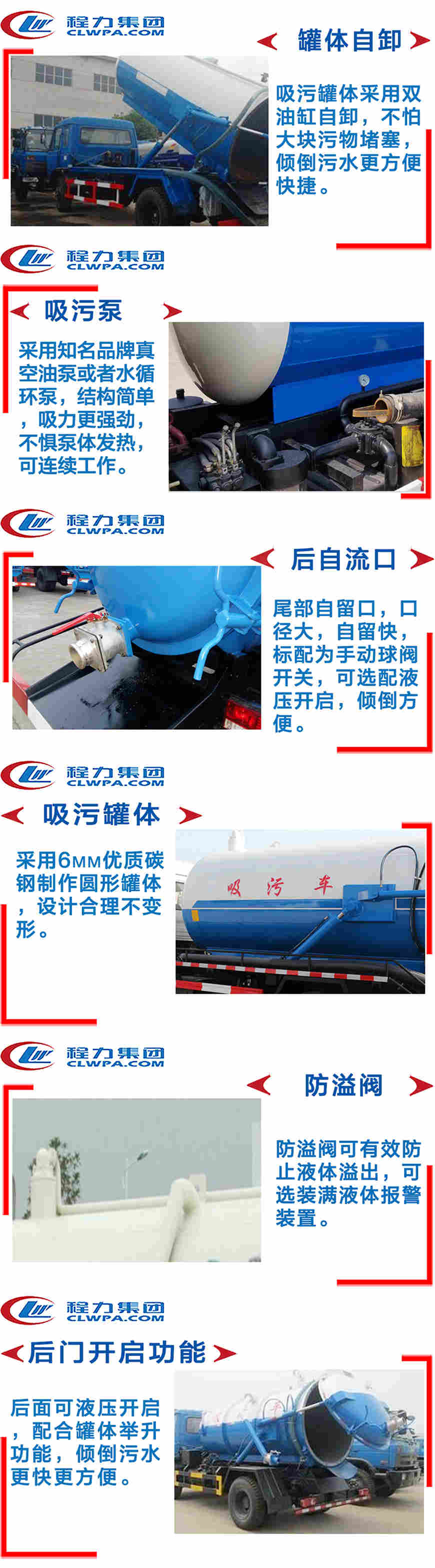 吸污車主要功能詳細介紹