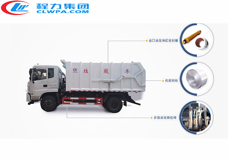 對接垃圾車主要部件分解圖